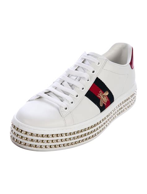 gucci ace sneakers with crystals